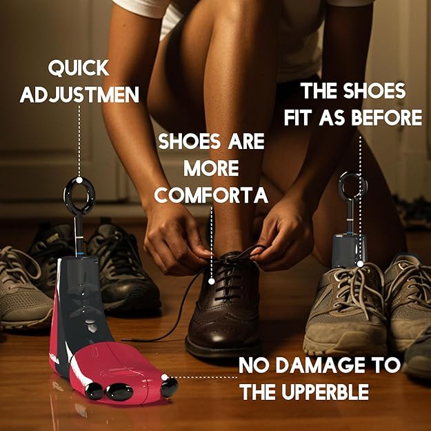 Shoe Stretcher Women Men, 4-Way Boot Stretcher, Adjustable Unisex Shoe Widener & Expander (Pack of 1)