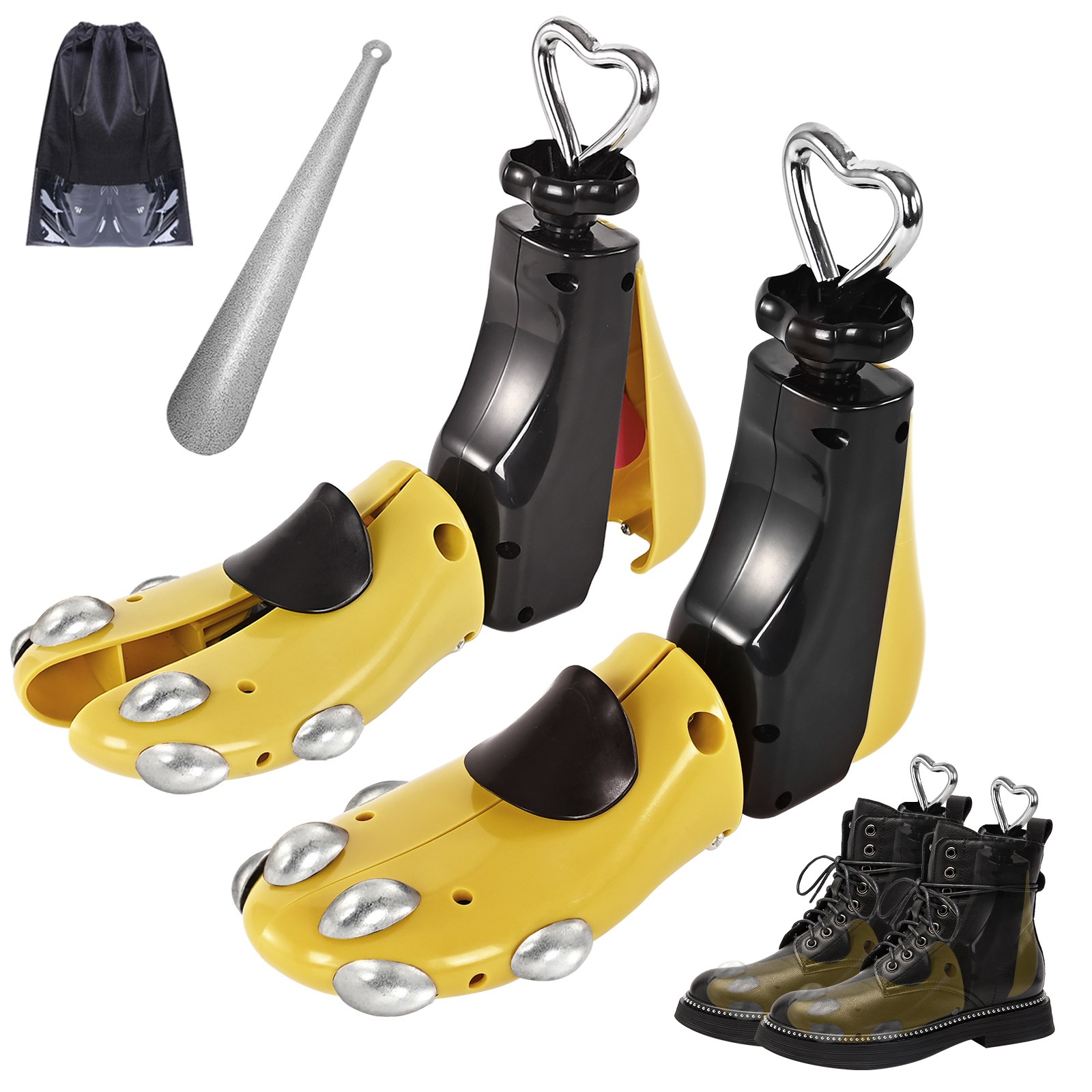 Shoe Stretcher Women Men, Boot Stretcher Wide Feet, 4-Way Shoe Widener & Expander for Stretch Length & Width
