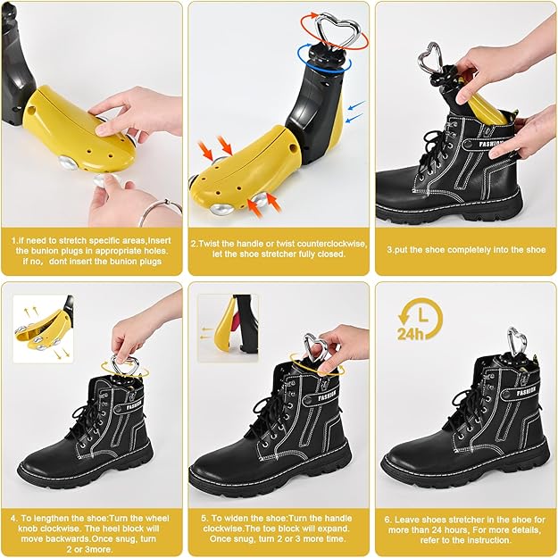Shoe Stretcher Women Men, Boot Stretcher Wide Feet, 4-Way Shoe Widener & Expander for Stretch Length & Width