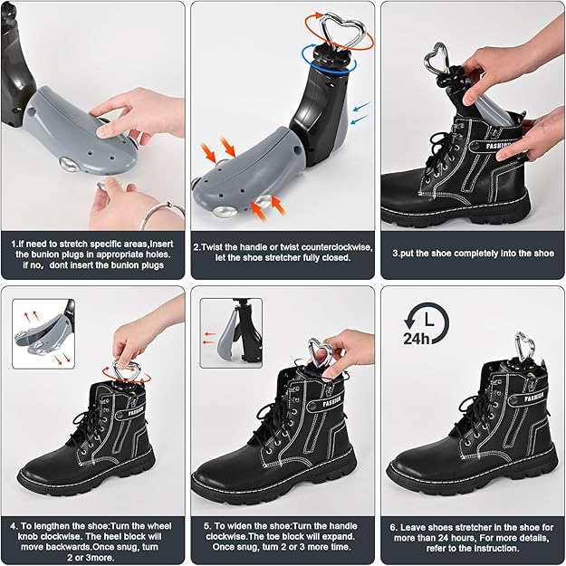 VIVEBEI Shoe Stretcher Women Men, Boot Stretcher Wide Feet, 4-Way Shoe Widener & Expander for Stretch Length & Width; L for Women’s 11-14; Men
