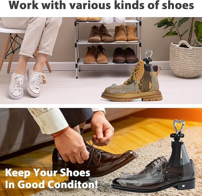 VIVEBEI Shoe Stretcher Women Men, Boot Stretcher Wide Feet, 4-Way Shoe Widener & Expander for Stretch Length & Width; L for Women’s 11-14; Men