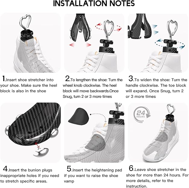 VIVEBEI Shoe Stretcher Women Men, Boot Stretcher Wide Feet, 4-Way Shoe Widener & Expander for Stretch Length & Width