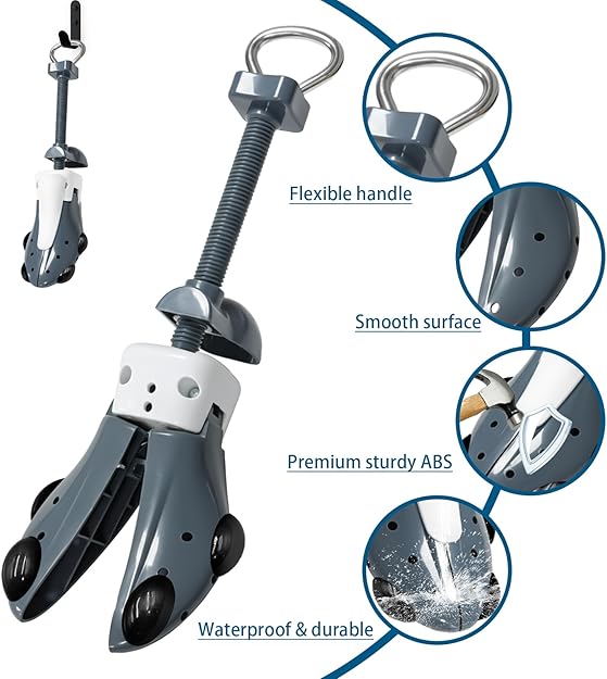 Shoe Stretcher for Women and Men with Wide Feet, Shoe Tree Width and Length Adjustable 4-way Stretch