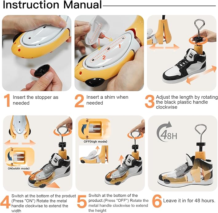 VIVEBEI Shoe Stretcher Women Men, Boot Stretcher for Wide Feet, Shoe Tree Adjustable Boot Widener Expander (1 Pcs, Not a Pair）